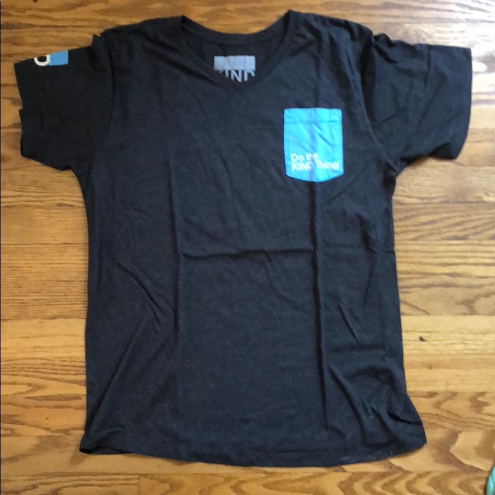 KIND Grey V Neck T-shirt